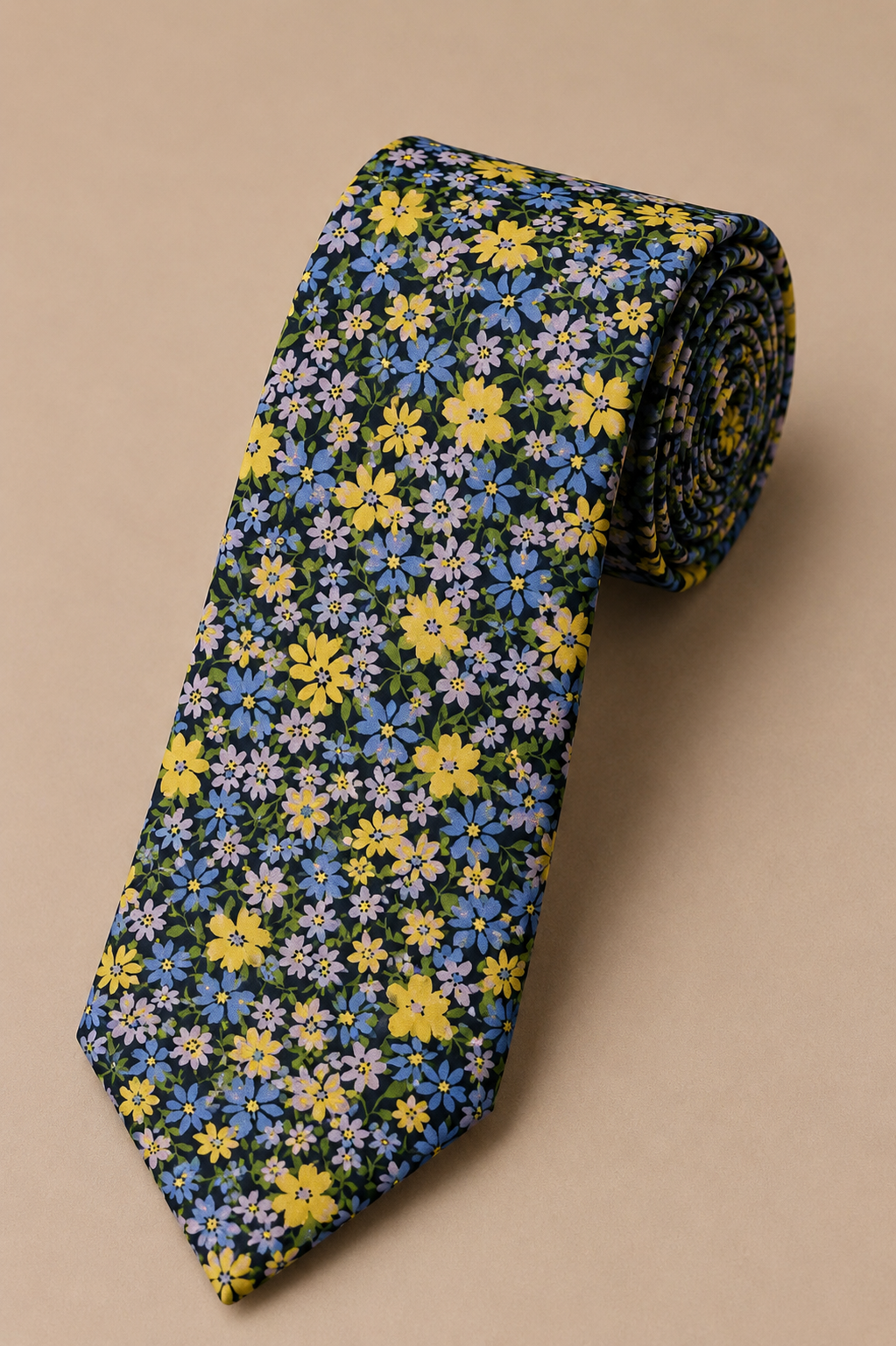 Navy Yellow Floral