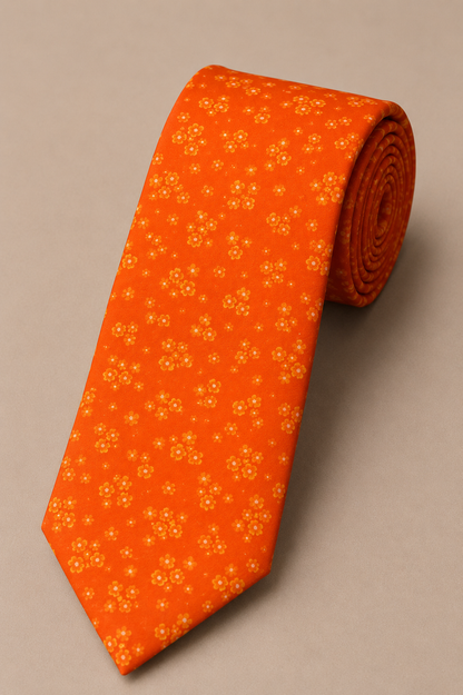 Bright Orange Floral