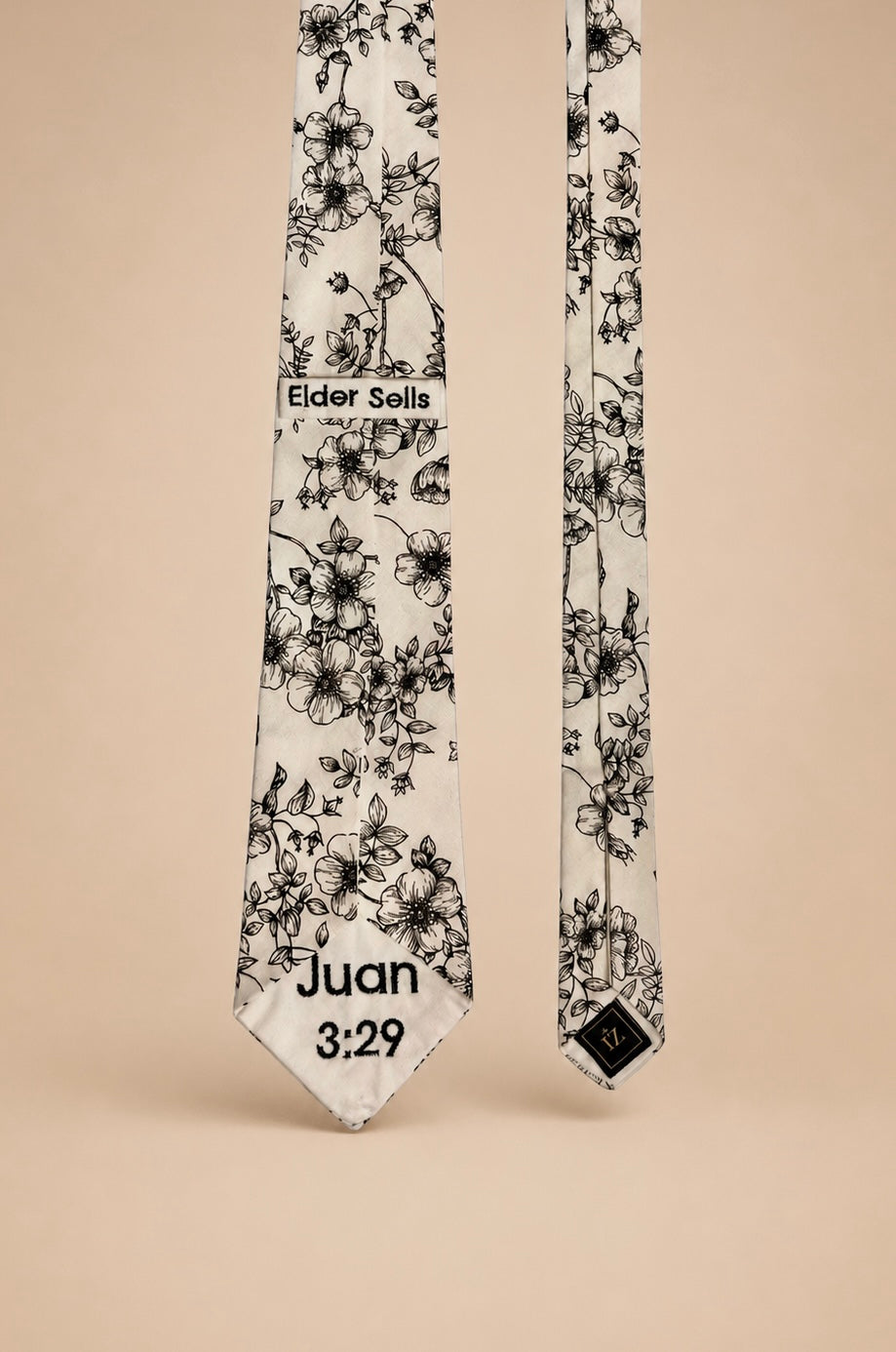 White and Black Floral