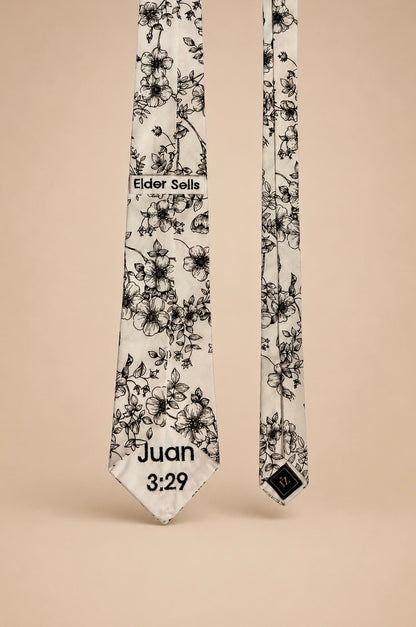 White and Black Floral