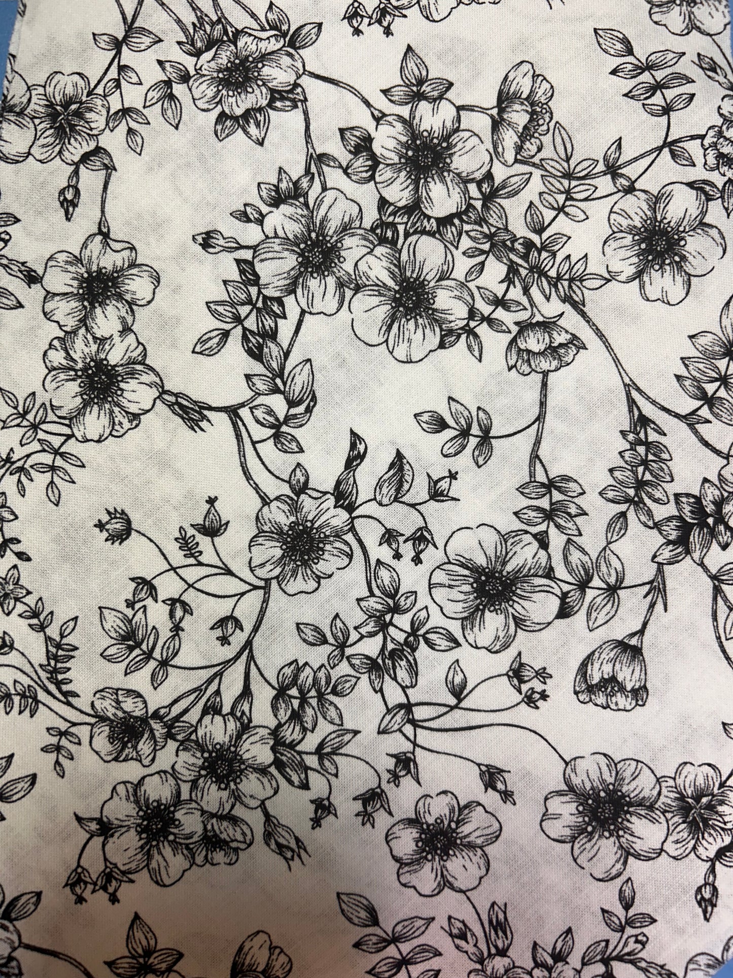 White and Black Floral