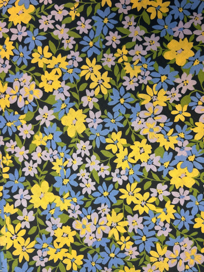 Navy Yellow Floral